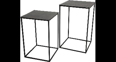 Wants&Needs Bijzettafel Aluminium Zwart 45 X 45 X 70 S/2