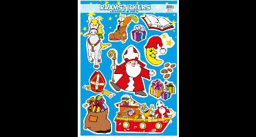 Verhaak Sinterklaas raamsticker - Zelfklevende vinyl stickers 30 x 42 cm