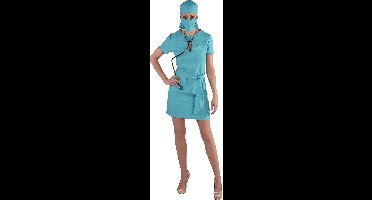 Magic Design Verkleedjurk Chirurg Dame Polyester Blauw Maat L