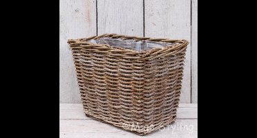 Plantenmanden - Vensterbankmand - Hoog - 30 cm - Rotan - Riet