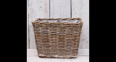 Plantenmanden - Vensterbankmand - Hoog - 30 cm - Rotan - Riet