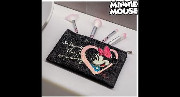 Makeup Borstel Set - Brush Set Minnie Mouse 5 Pcs Black