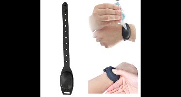 Hiden - Vloeistof Houder Armband - Hygiëne - Kinderen - Antibacteriële Handgel Houder - Zwart