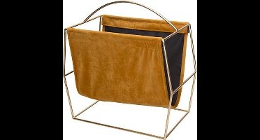 Cosy @ Home - Magazinerek - Velvet Oker -  37x20x(H)37cm - Metaal