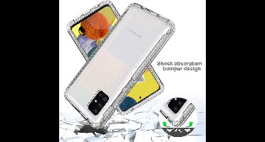 MaxVision's Siliconen geschikt voor Samsung Galaxy A51 Hoesje Transparant - Shock Proof Hoesje - Case Cover
