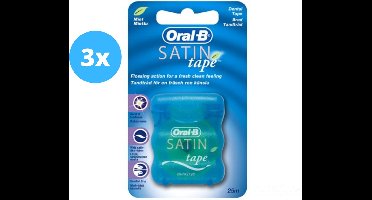 Oral-B Satin Tape - 3 x 25 m - Flosdraad - Voordeelverpakking