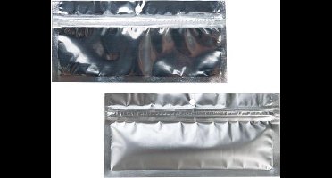 Gripzakken Transparant/Zilver 14x4,5cm (100 stuks) | ziplock | gripzak
