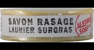 Natuurlijke Aleppo scheerzeep voor mannen 100 gram - refill - navulverpakking - nat scheren heren - vegan scheer zeep heren