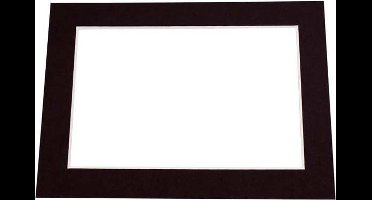 Passepartout Zwart - Buitenmaat 12,7x17,8cm (25 stuks)