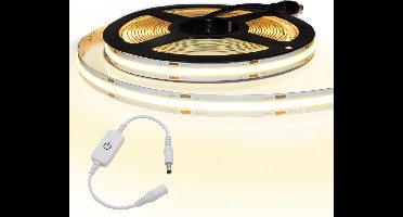 Led strip 5 meter Warm Wit - Strakke lichtlijn 504 leds p/m - met bediening