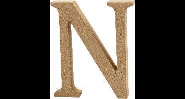 Letter, N, H: 8 cm, dikte 1,5 cm, 1 stuk
