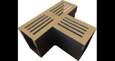 Black Beauty Perfect Drain 65/100 T-stuk corten staal designrooster