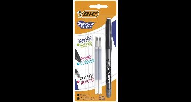 Bic roller Gel-ocity Illusion, zwart, blister met 1 stuk en 2 vullingen