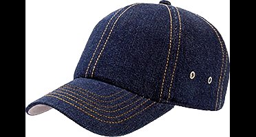 Atlantis Actie 6 Paneel Chino Baseball Cap (Denim)