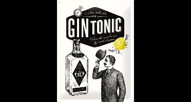 3D metalen Wandbord "It's the right time for Gin Tonic 30x40cm