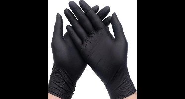 Comfort  Handschoenen Wegwerp Nitrile Poedervrij Zwart Maat: M - 100 Stuks