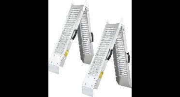 Monzana Oprijplaat Brug – 2 Stuks Opvouwbaar tot 400Kg – Zilver