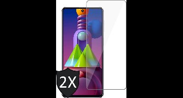 Screenprotector geschikt voor Samsung Galaxy M51 - Gehard Glas Beschermglas Tempered Glass Screen Protector - 2 Stuks