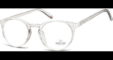 Montana Eyewear HMR55 Leesbril rond - +3.50 - Transparant grijs
