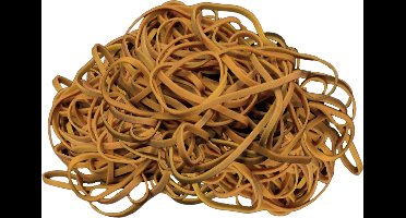 1 kg - Elastiek - naturel - diameter 45mm - breedte 3mm - in zak - ca 1500 stuks