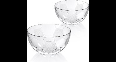 Borgonovo 12 Glazen Schalen voetbalpatroon 0,7l Diameter 14 cm Hoogte: 8.2 cm Football