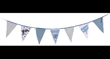 Home & Styling Vlaggenlijn 260 Cm Grijs/blauw