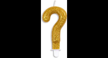 Wefiesta Leestekenkaars '?' 4,4 X 7 X 1,2 Cm Wax Goud