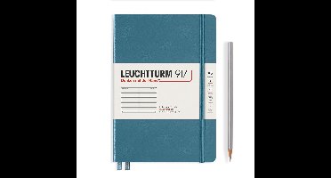 Leuchtturm1917 A5 Medium Notitieboek lined Stone Blue - Notebook - 4004117587412