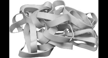 1 kg - Elastiek - wit - diameter 60mm - breedte 10mm - in zak - ca 315 stuks