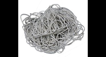 1 kg - Elastiek - wit - diameter 25mm - breedte 1,5mm - in zak - ca 4800 stuks