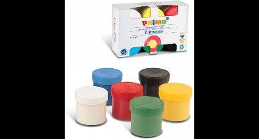 Primo 226TD50S vingerverf Zwart, Blauw, Rood, Wit, Geel