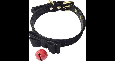 Sexy Klinknagel Choker met Bel - Zwart -Alternatieve Metaal Pu Lederen Kraag Bell  Slave Kostuum Bdsm Bondage Ketting Nekband Sex Toys