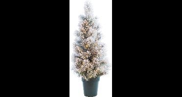 Kerstboom - Kunstkerstboom - Vancouver - Besneeuwd in pot - 120cm - Verlicht met 80LED