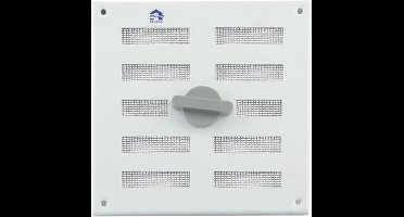 Renson afsluitbaar rooster met designknop wit 155 x 155 mm