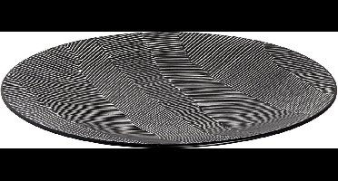 Palmer Bord Leaf 27 cm Zwart Wit Stoneware 1 stuk