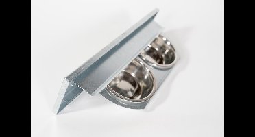 Black Beauty Vogel Voederdraaiplateau in galva – 2 rvs bakken