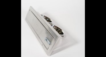 Black Beauty Vogel Voederdraaiplateau in RVS – 2 rvs bakken