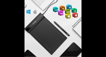 Tekentablet Veikk S640 - grafische teken tablet - Batterij vrije pen