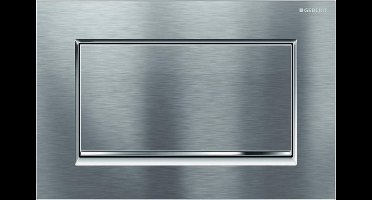 Geberit Sigma10 bedieningsplaat - 2-toets spoeling - rechthoekige knoppen - vergr.chr.geb./gl.chr./