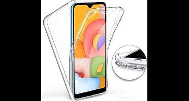 Hoesje Geschikt Voor Samsung Galaxy A01 Core Hoesje 360° TPU 2 in 1 Case Transparant