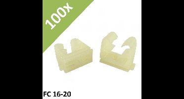 1000x Fischer FC 16-20 # 60066 Pipe Cable Clip Clamp Clamp Plastic Houder
