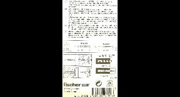 100x Fischer UV 5x30 pluggen + schroeven Universeel kunststof nylon