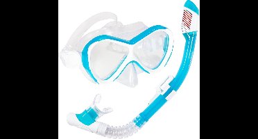 Atlantis Abaco Combo - Snorkelset - Duikbril - Snorkel - Kinderen - Wit/Turquoise