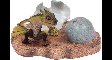 Smaug met basis groen 10 + 18 cm