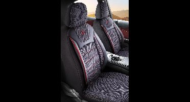 Stoelhoezen Volkswagen Polo V – 2009 tot 2017 – Prestige rood – perfecte pasvorm (2 losse stoelen)