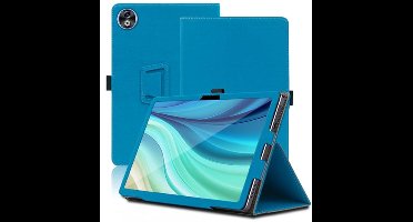 Tablethoes met Vouwstand voor 12 inch Tablets - Beschermende Case met Potloodhouder en Polsband - Volledige Bescherming (Lichtblauw)