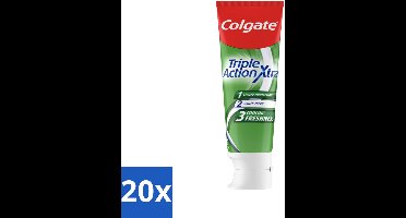 20 x Colgate Tandpasta Triple Action Extra Fresh 75 ml - Tandpasta - Gaatjes - Tanden - Frisse Adem - Mondverzorging