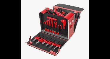 Cimco Gevulde Gereedschapstas van sterk Rundleer 1000V VDE