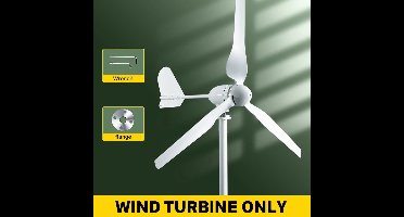 Windturbine - Windmolen - Windenergie - Windturbine Generator - 3 Bladen - Energieopwekking - 2000W - 24V - Horizontale Windmolen - Voor Huis – Off-Grid Systeem – Sterke Windkracht