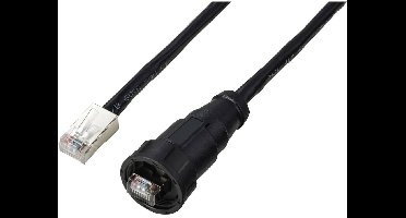 TRU COMPONENTS TC-E13T-MR5-MCA/NCA-0.5PV-S RJ45-kabel met rechte kabel, IP67 (schroefdraad), CAT5E, 0,5 m TC-13543628 A
